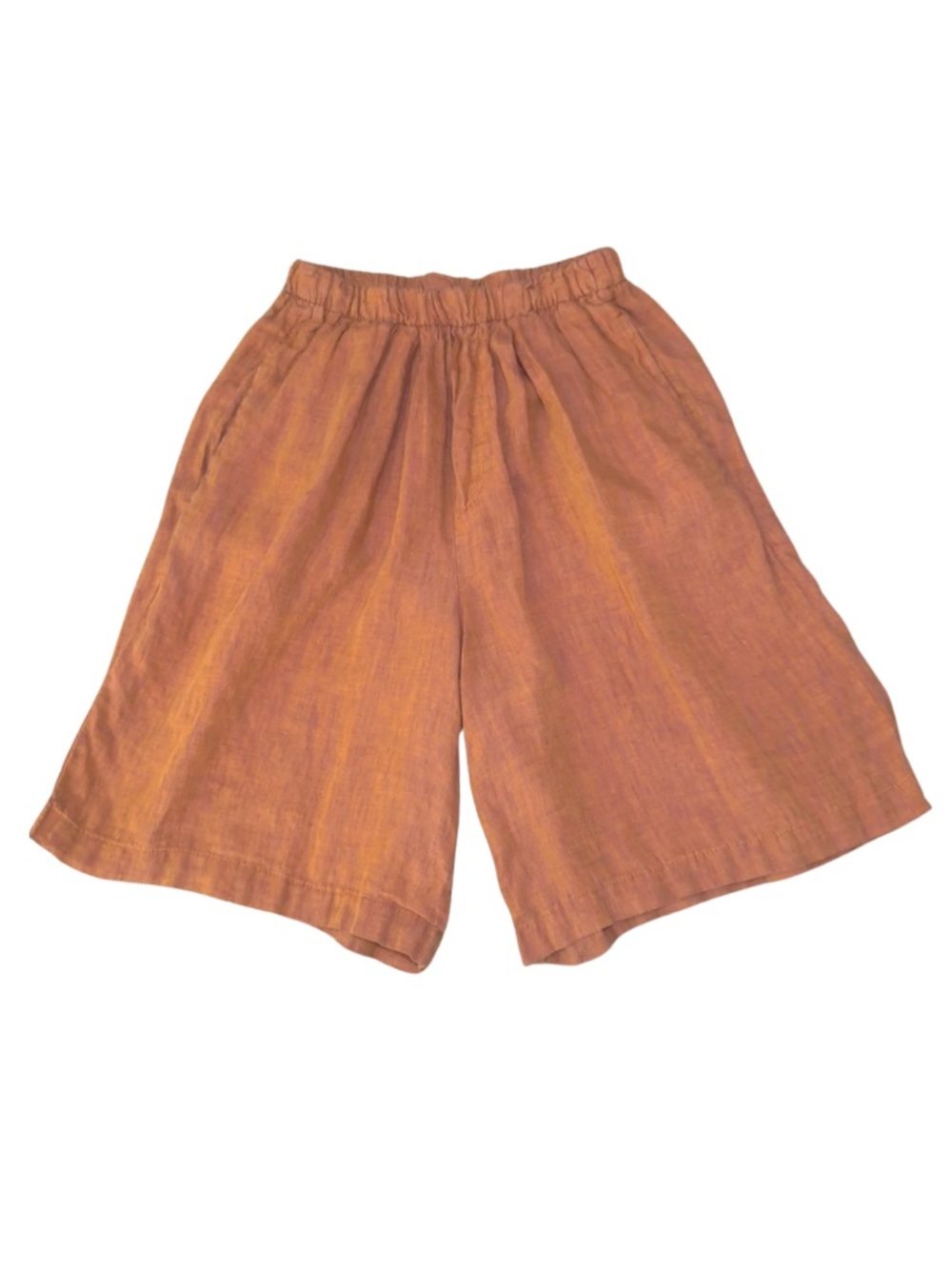 Vintage CP Shades Terracotta Linen Bermuda Shorts